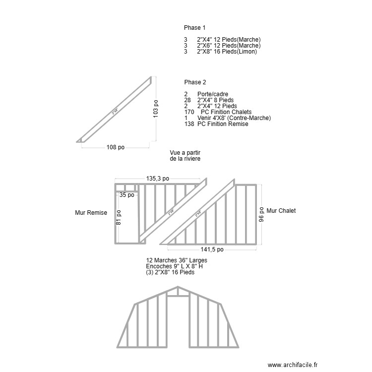 Mur Interieur 16X32. Plan de 29 pièces et 15 m2