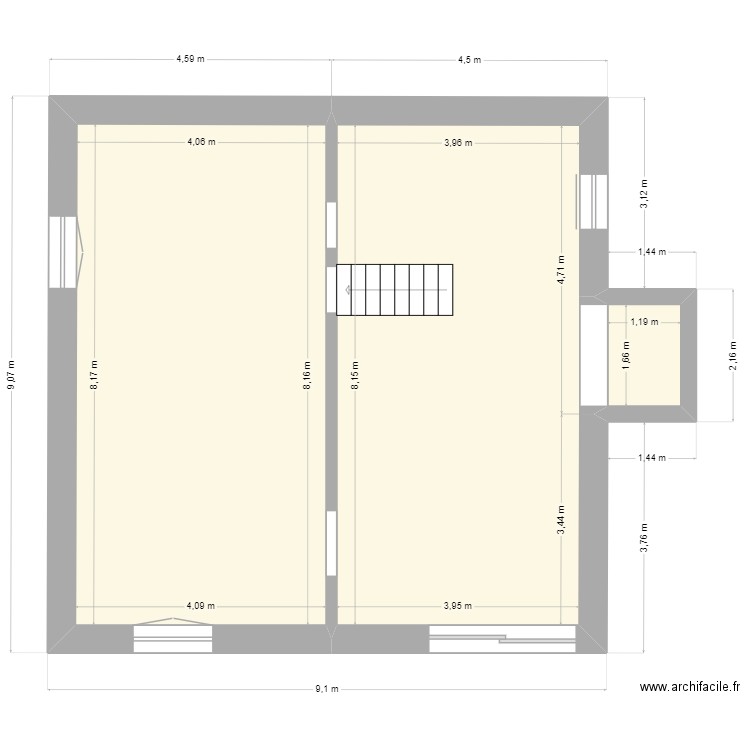 plan maison  sous sol etat des lieux. Plan de 14 pièces et 131 m2