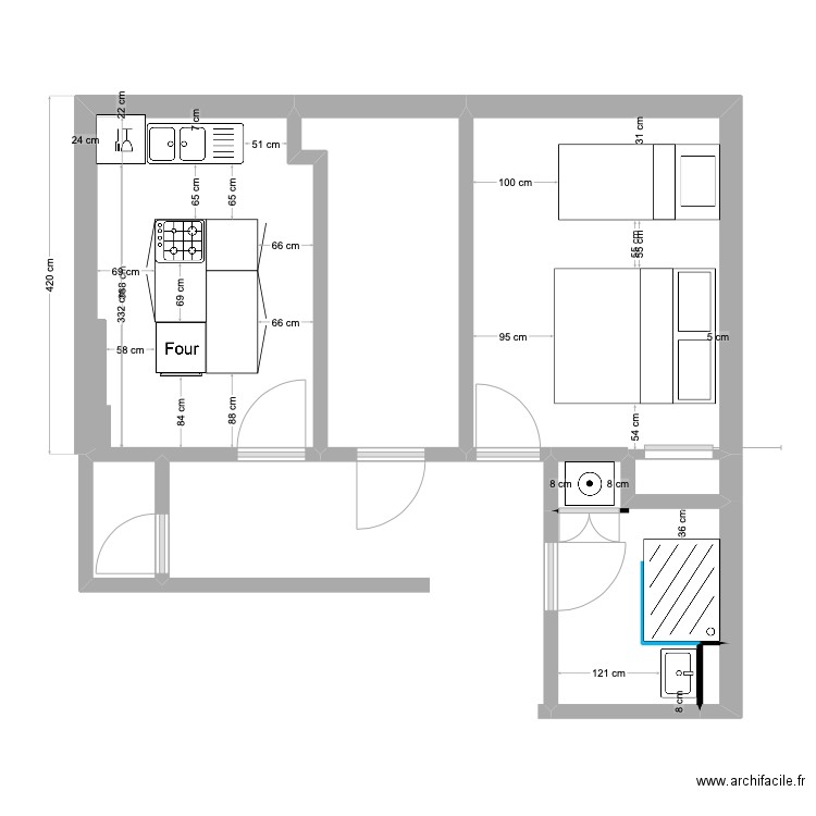APT STE BEUVE. Plan de 0 pièce et 0 m2