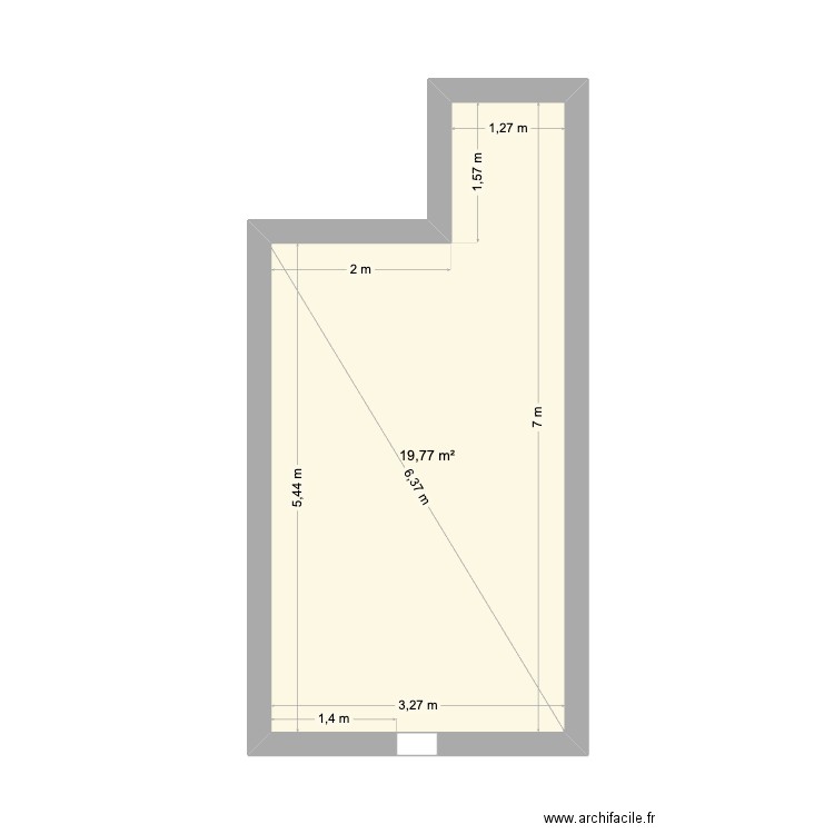 Piscine. Plan de 1 pièce et 20 m2