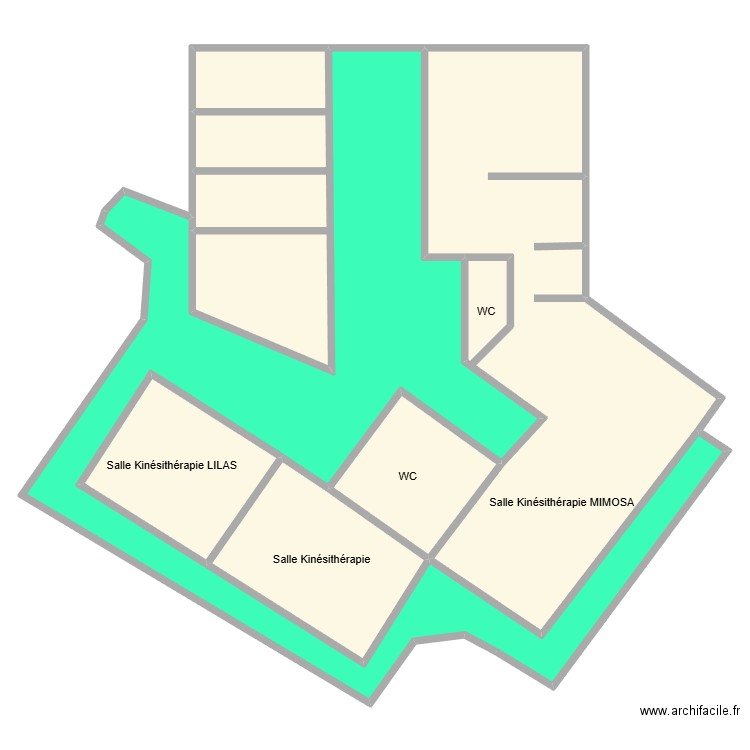 plan  hopital. Plan de 6 pièces et 563 m2