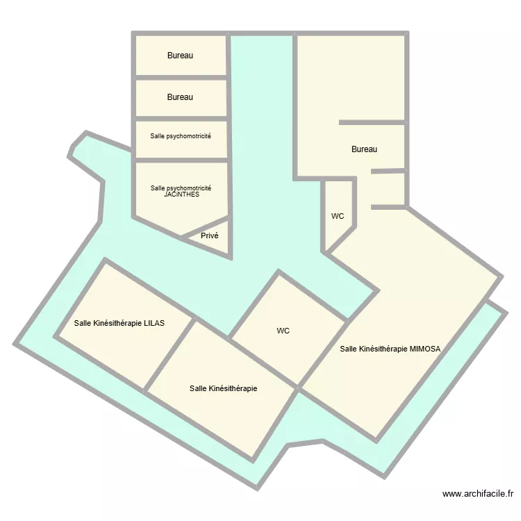 plan  hopital. Plan de 7  et 562 m²