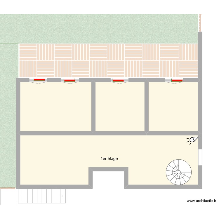Villa Batardon. Plan de 10 pièces et 157 m2