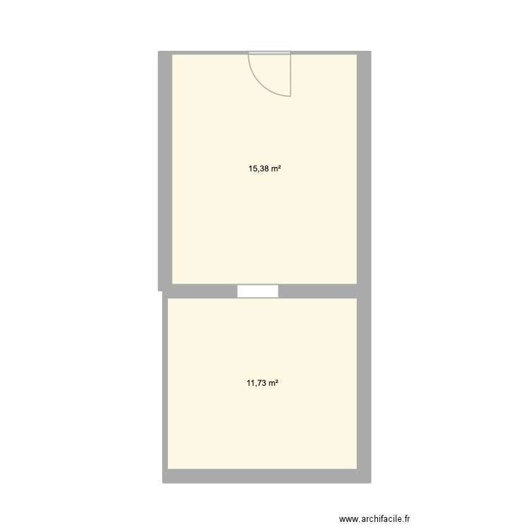 PLAN LOCAL. Plan de 2 pièces et 27 m2