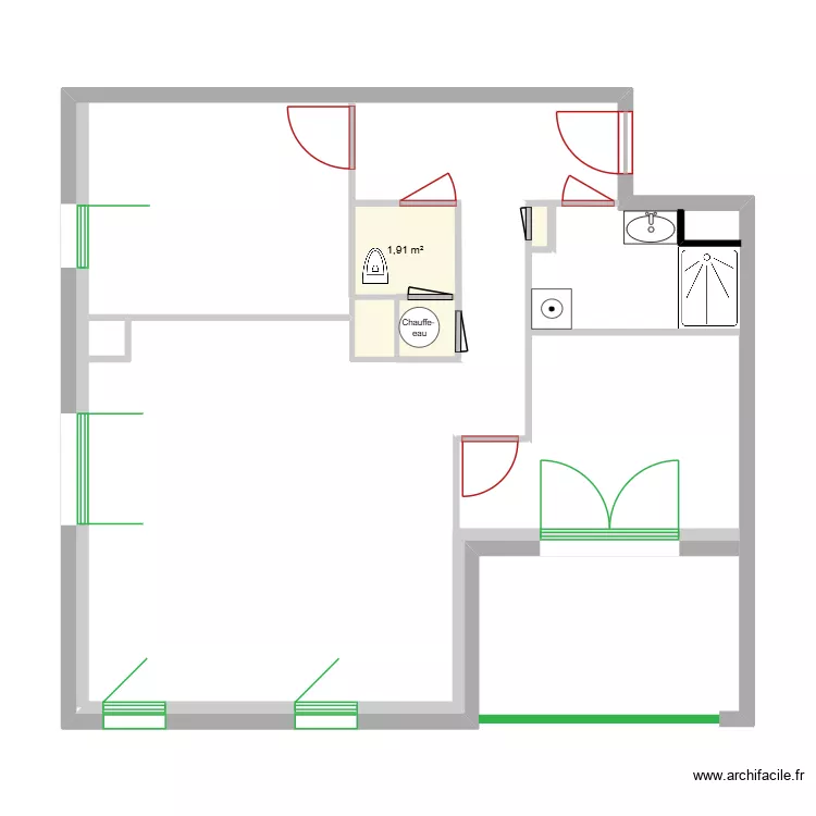 Meubles. Plan de 4 Pièces et 3 m² Meubles. Plan de 4 Pièces et 3 m²