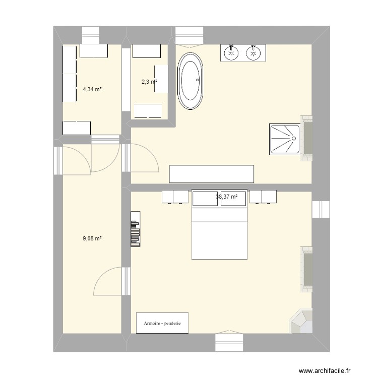 1er . Plan de 0 pièce et 0 m2