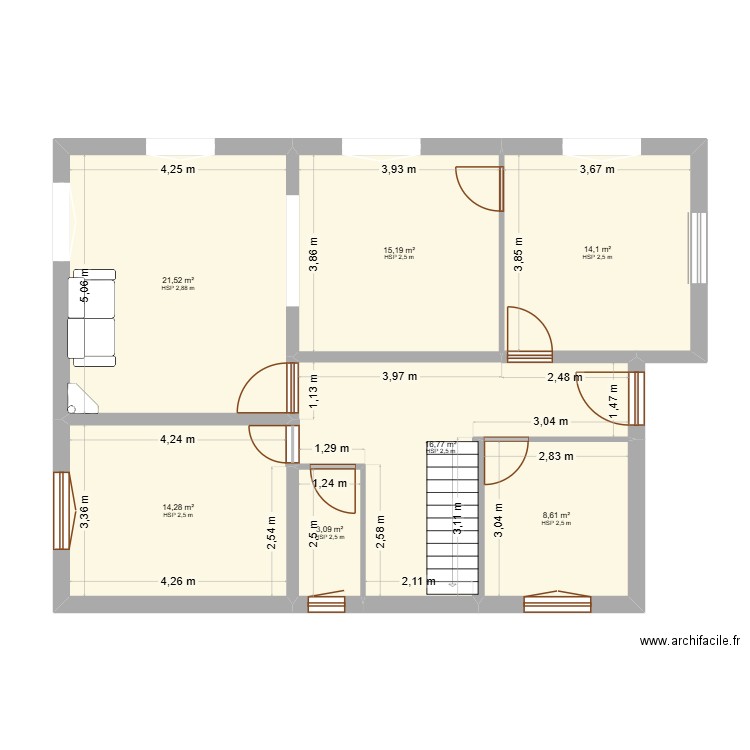 LA CASA DE PAPEL. Plan de 7 pièces et 94 m2