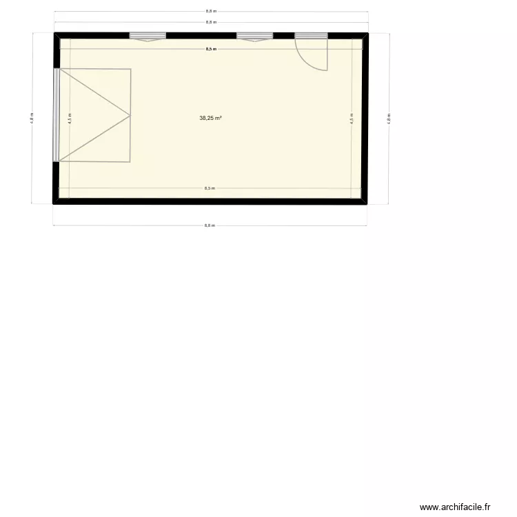 lgsa. Plan de 1 et 38 m² lgsa. Plan de 1 et 38 m²