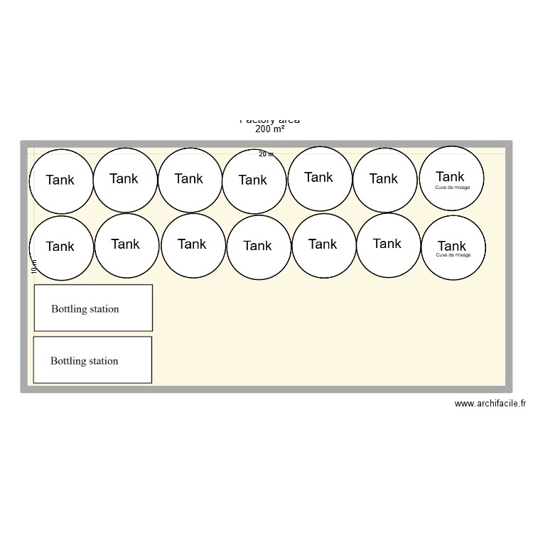 beer faCtory 1. Plan de 1 pièce et 200 m2