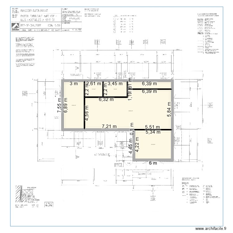 gy1. Plan de 6 pièces et 129 m2