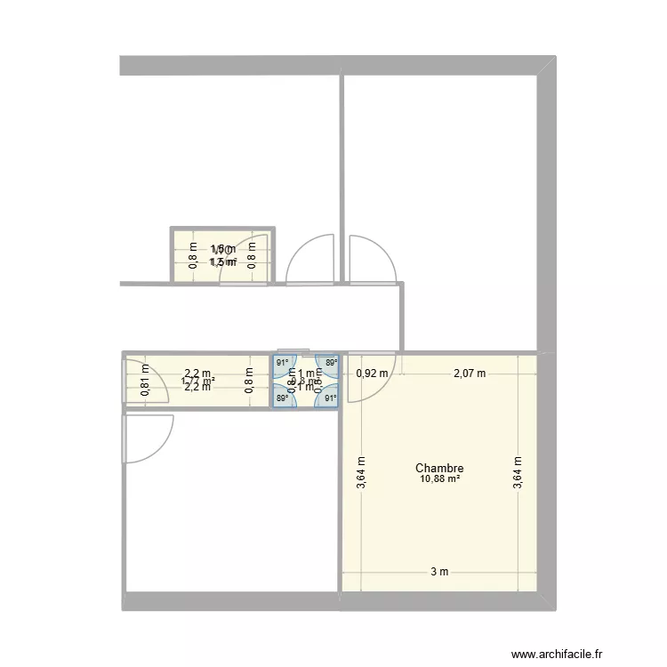 Christine. Plan de 4 et 15 m² Christine. Plan de 4 et 15 m²