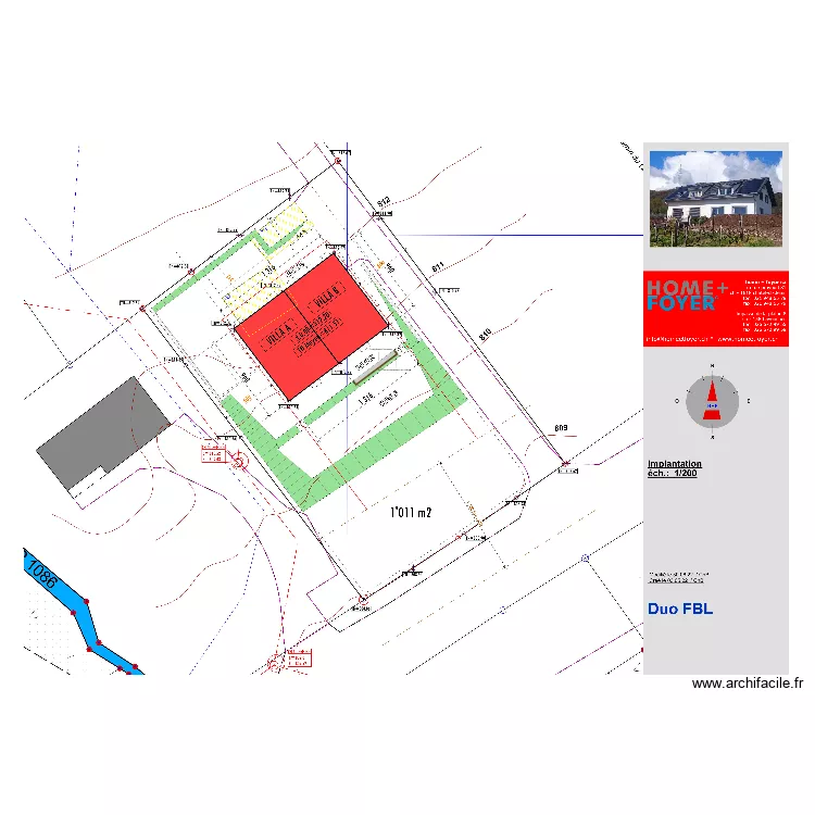 Savigny villa B. Plan de 
