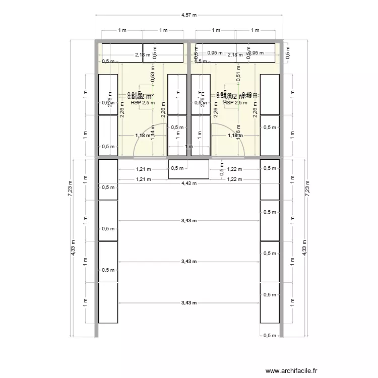atelier 1. Plan de 2 et 12 m² atelier 1. Plan de 2 et 12 m²