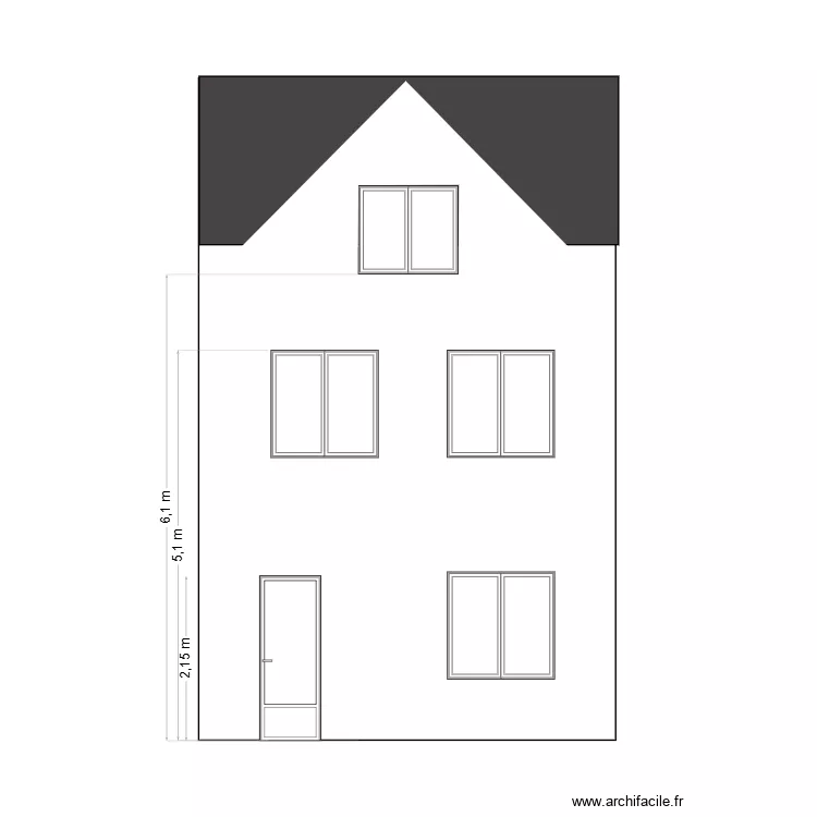 fa&ccedil;ade avant. Plan de 