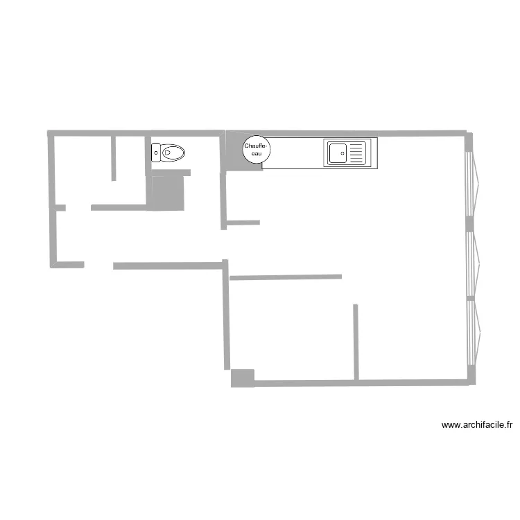 LA ROCHE BRUT AVEC MEUBLES. Plan de 