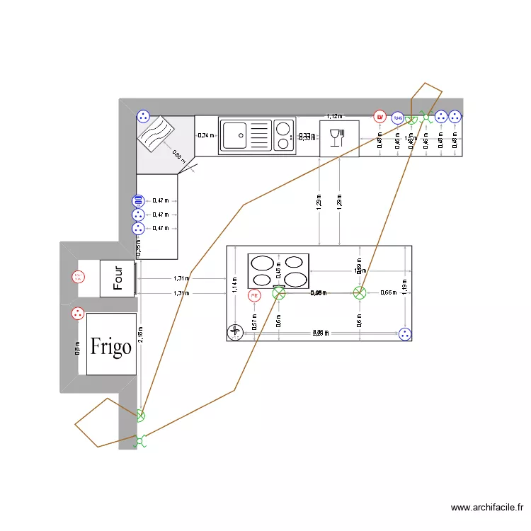 cuisine de mes r&egrave;ve. Plan de 