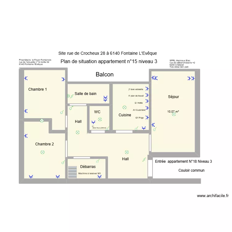 appartement n 15. Plan de 7 et 43 m² appartement n 15. Plan de 7 et 43 m²