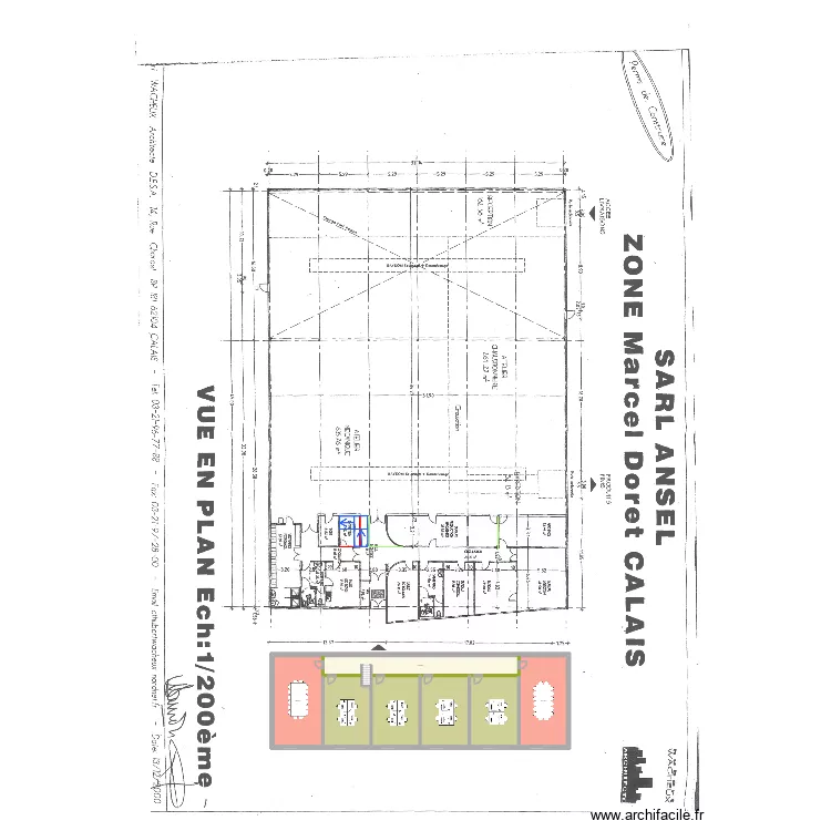 BUREAUX CALAIS. Plan de 7  et 295 m²
