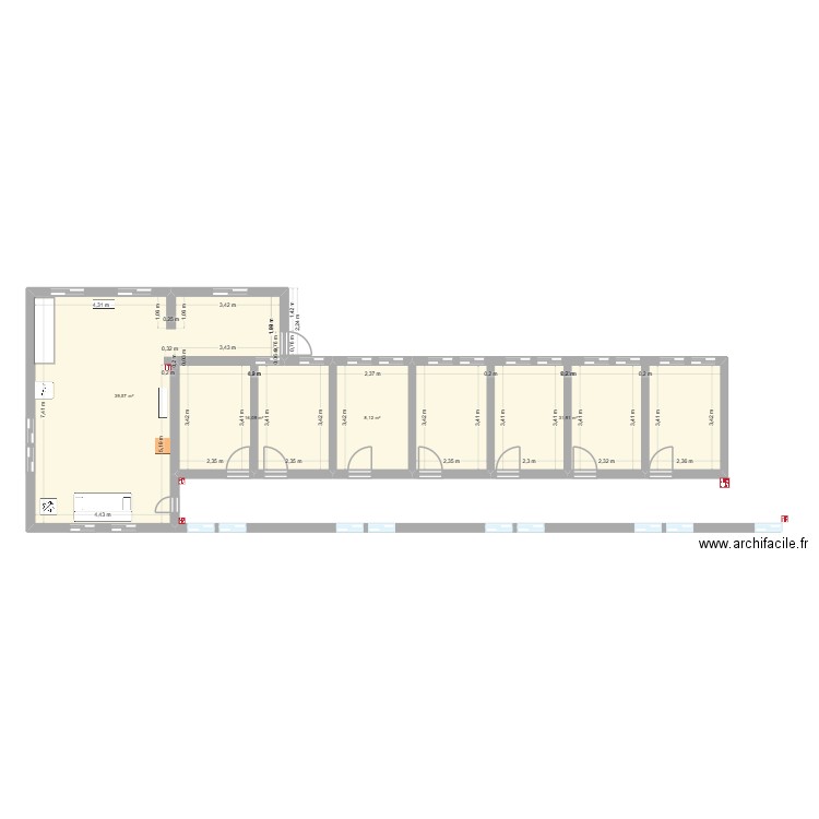 Mistral. Plan de 4 pièces et 96 m2