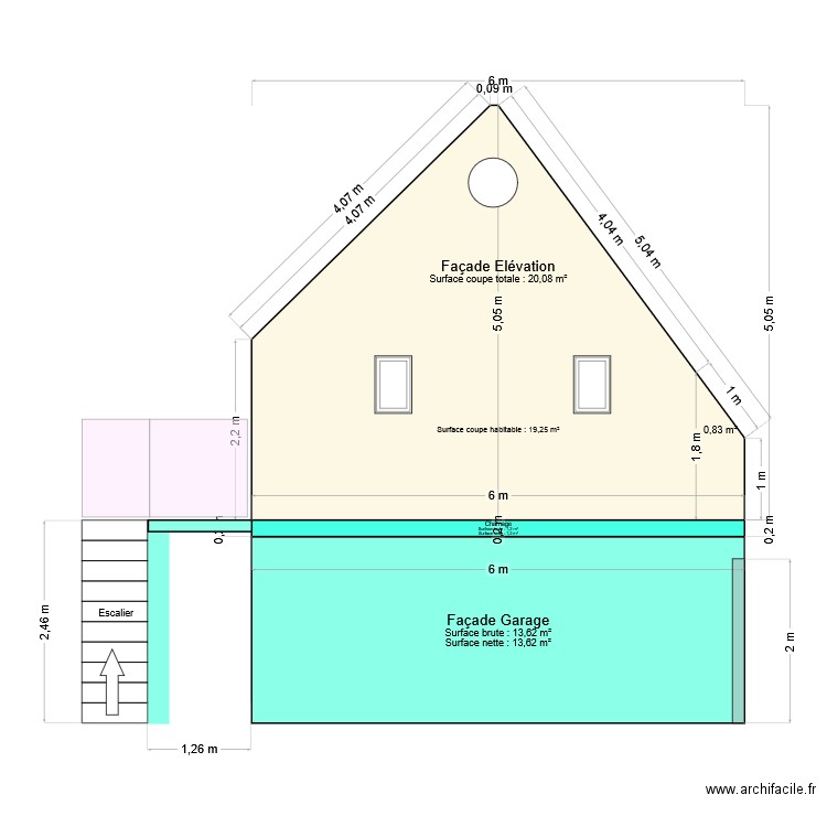 FACADE OUEST. Plan de 0 pièce et 0 m2