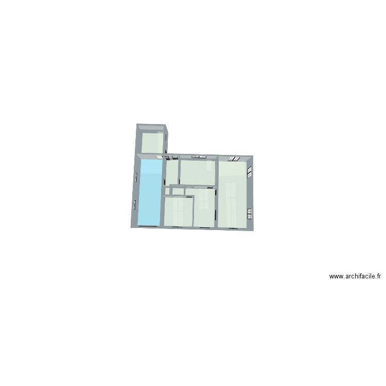 Maison HLR. Plan de 24 pièces et 394 m2