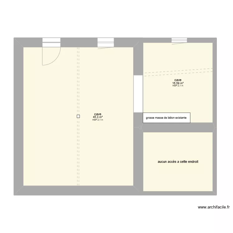 plan de la cave. Plan de 