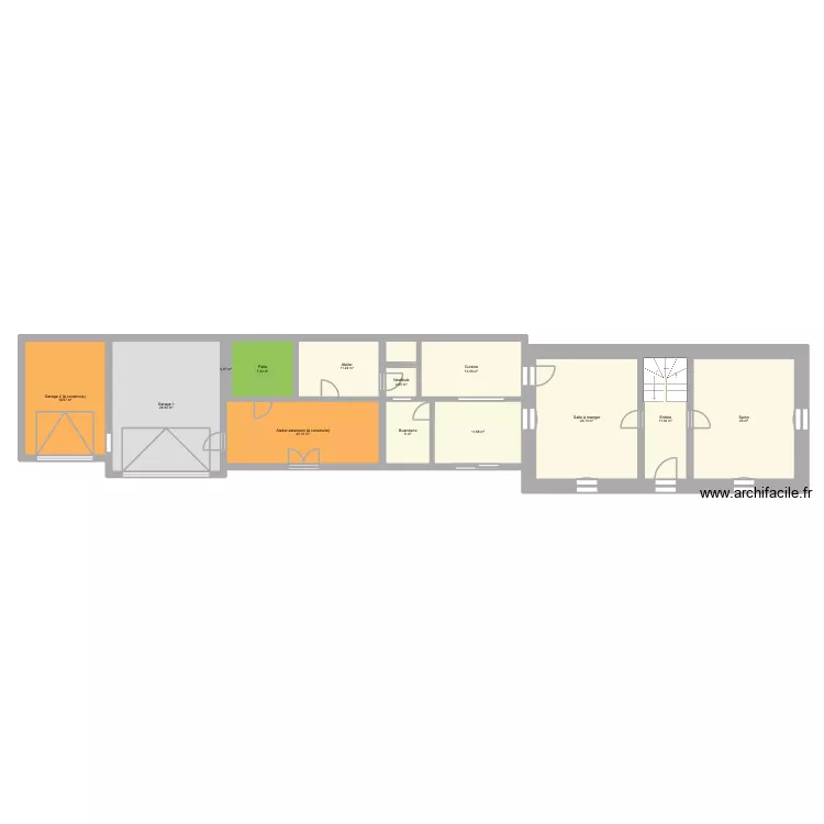 Plans maison La Souche. Plan de 13  et 184 m²