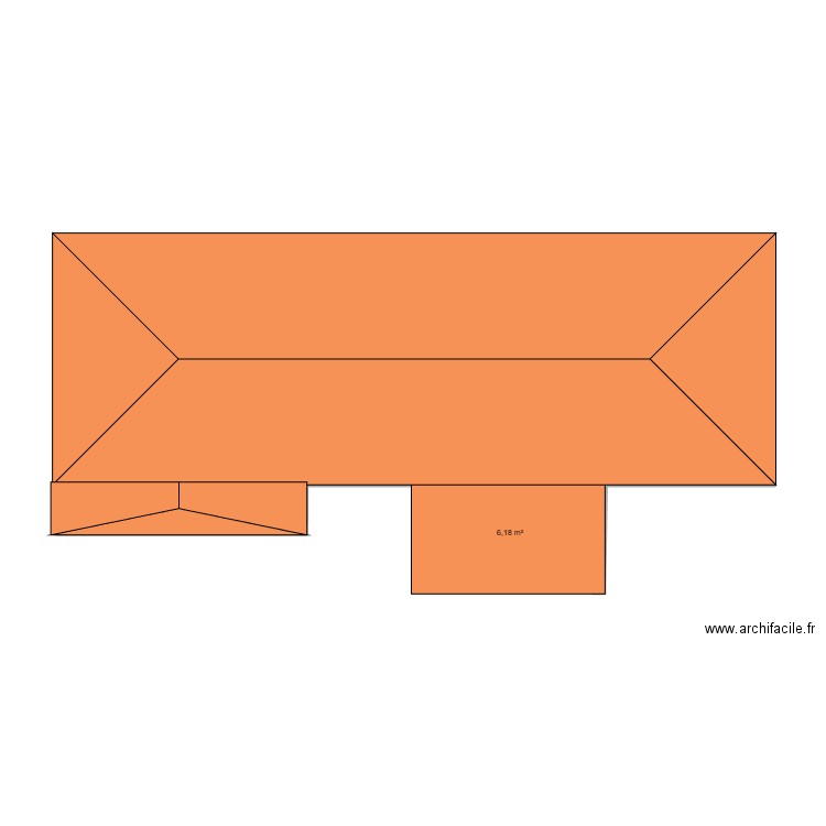 MAISON H. Plan de 1 pièce et 6 m2