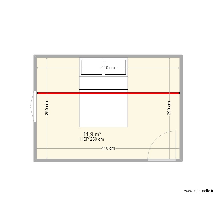 PETE 24. Plan de 1 pièce et 12 m2