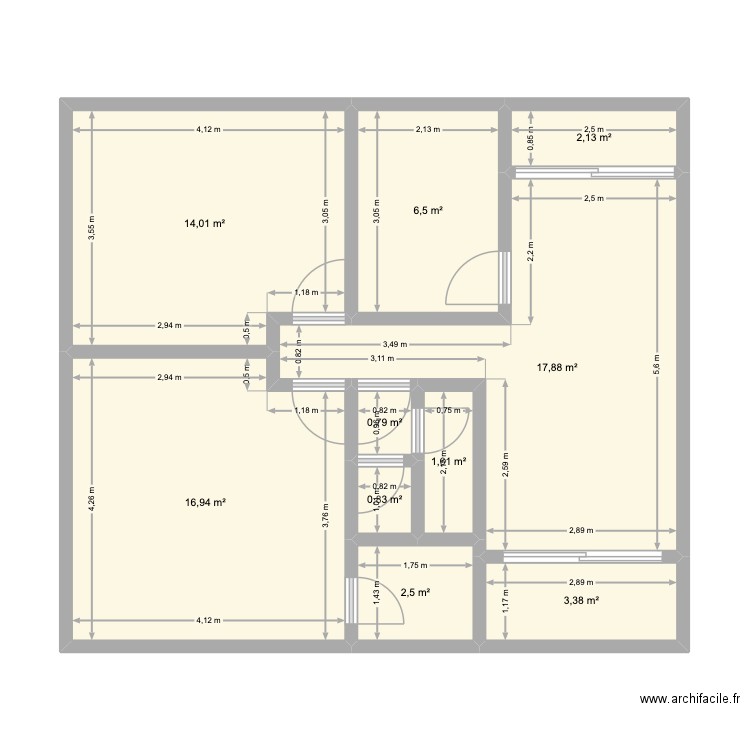 Villa Maison Rosier 1. Plan de 10 pièces et 67 m2
