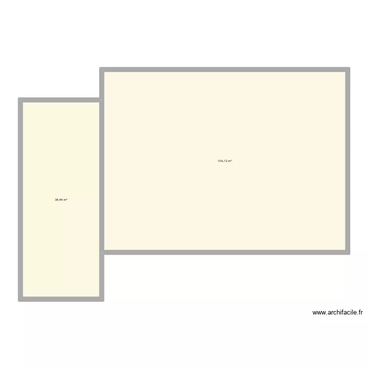 Senargent Murs. Plan de 2 Pièces et 141 m² Senargent Murs. Plan de 2 Pièces et 141 m²
