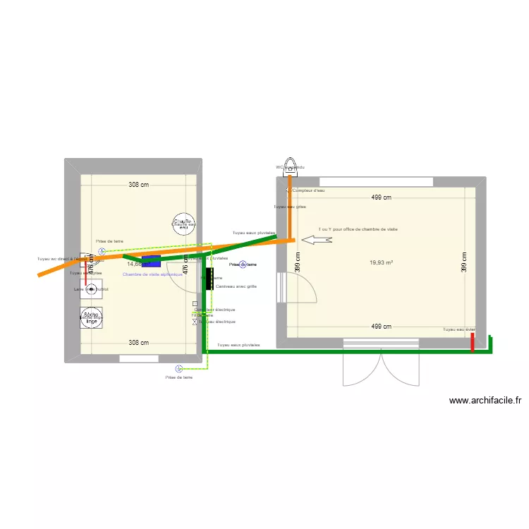 &Eacute;gouttage. Plan de 