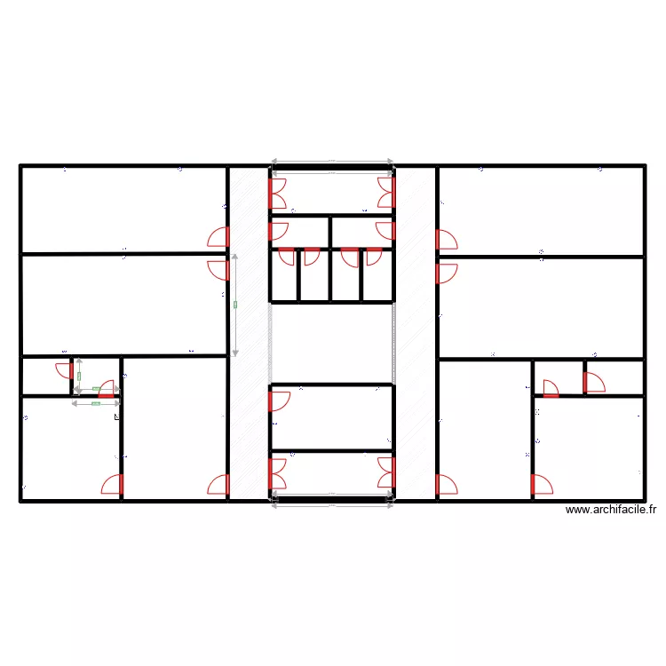 CIRCUIT DES PRISES REZ-DE-CHAUSS&Eacute;E INFIRMERIE. Plan de 