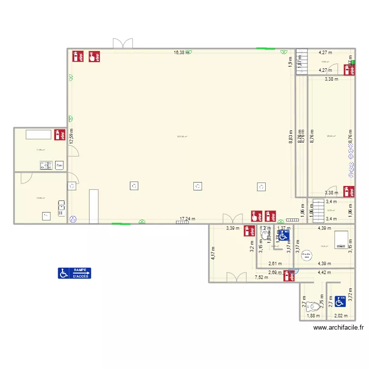 Salle Caffiers 2. Plan de 