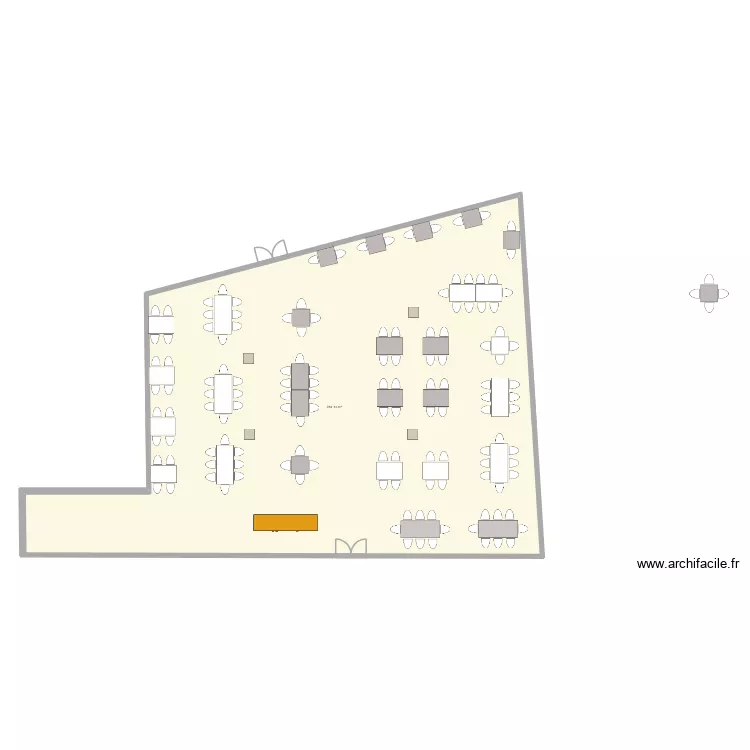 refec. Plan de 1 pièce et 264 m²
