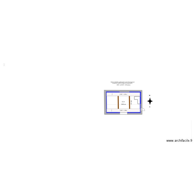 Calcul -Plancher etage. Plan de 2 pièces et 67 m2