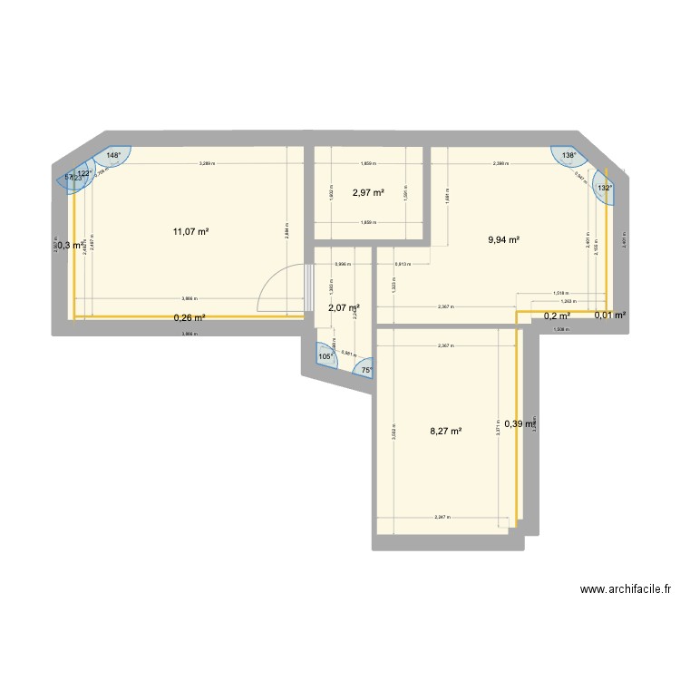 STENDHAL OK DDT new. Plan de 10 pièces et 35 m2