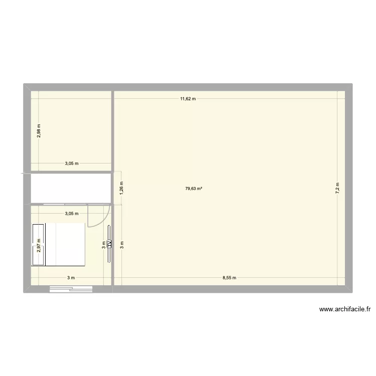 Maison T. Plan de 1 et 80 m² Maison T. Plan de 1 et 80 m²