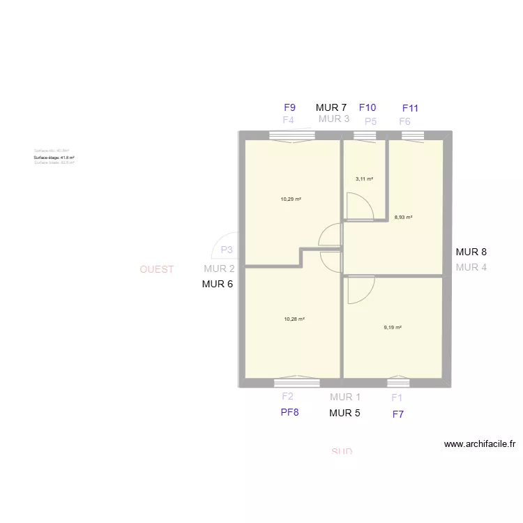 TRICOT_ Existant. Plan de 