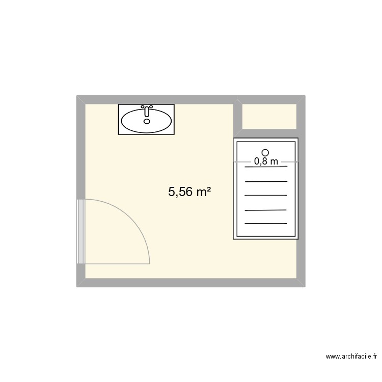 duranton pinsagel. Plan de 1 pièce et 6 m2
