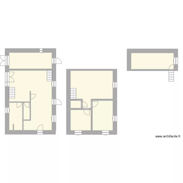 Fermette V1. Plan de 8  et 124 m²