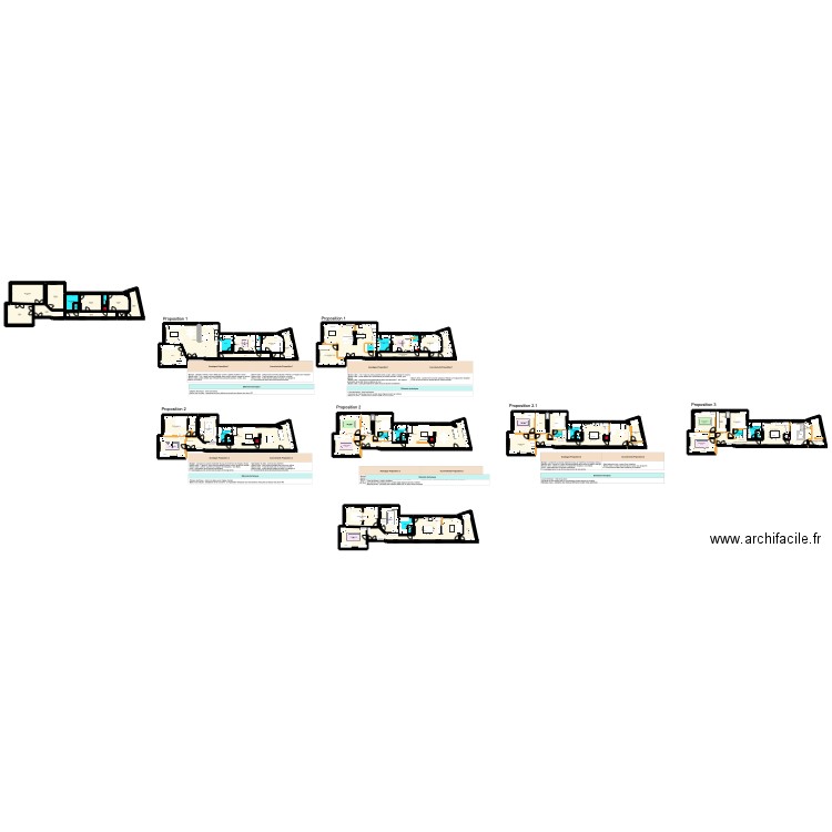 exam archi 2. Plan de 87 pièces et 888 m2