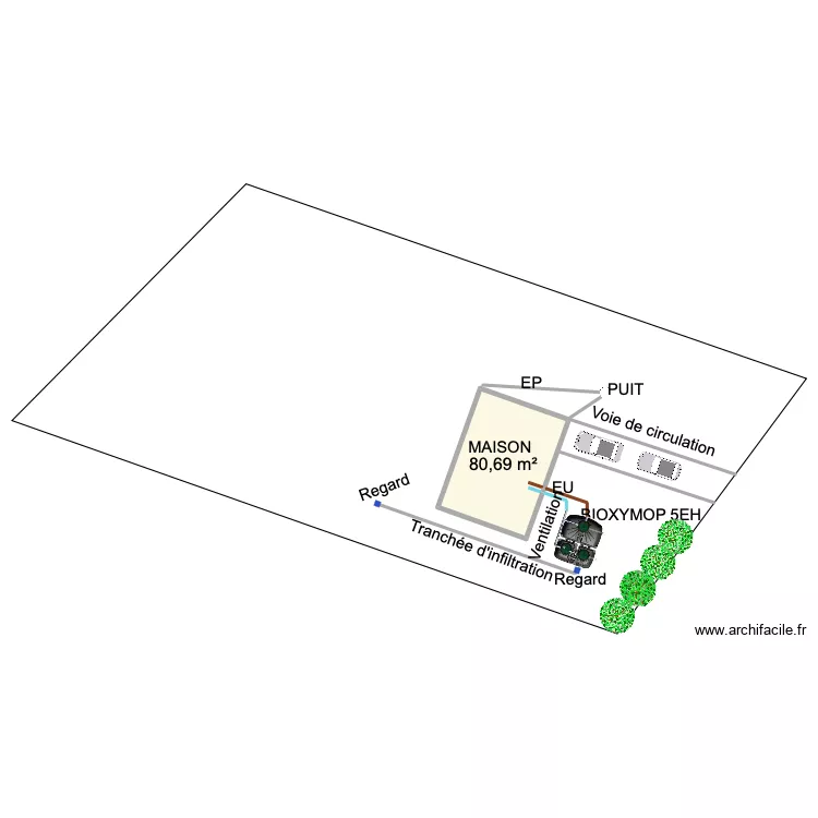 Pont du ch&acirc;teau. Plan de 