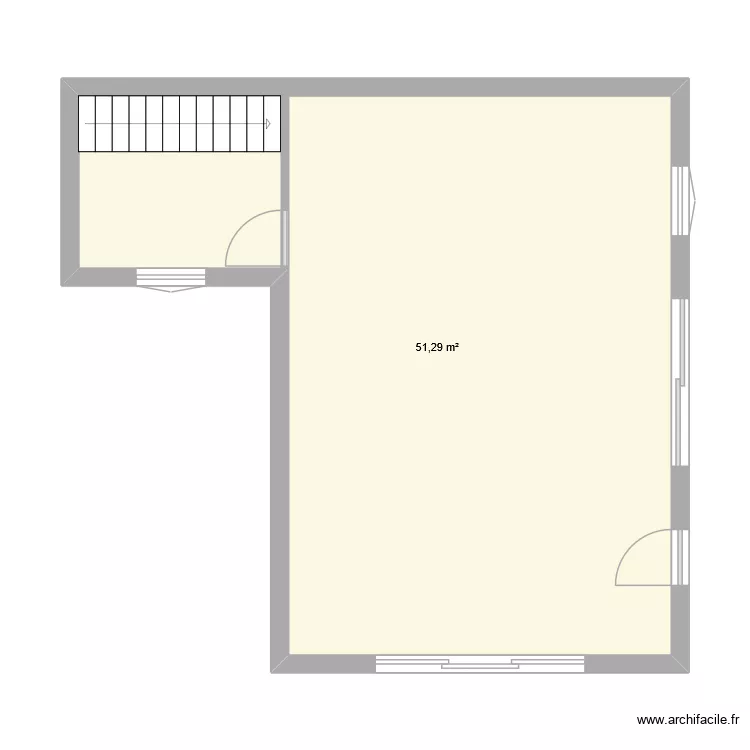 Maison St Didider. Plan de 1  et 51 m²