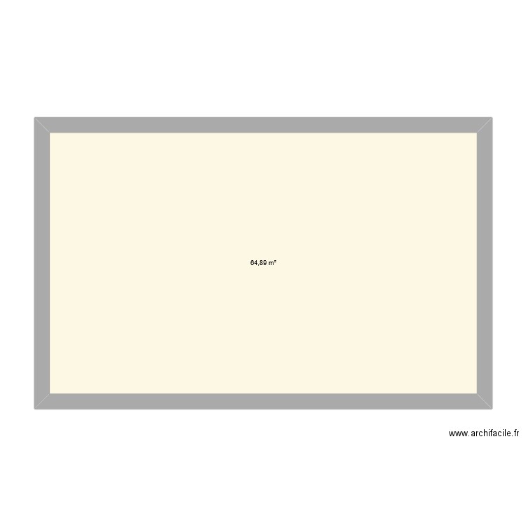 chalet V2. Plan de 1 pièce et 65 m2