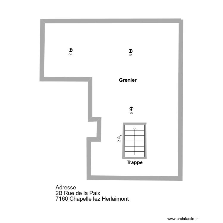 Chapelle grenier. Plan de 