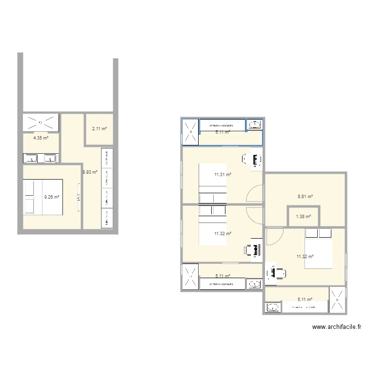 plein pieds. Plan de 0 pièce et 0 m2