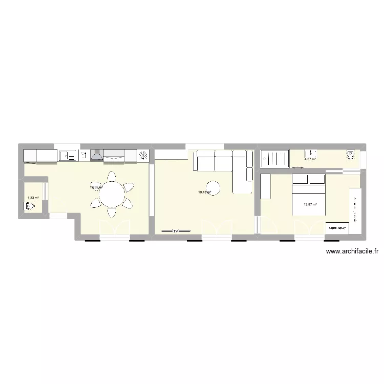 LE CASTELLET. Plan de 5 et 59 m² LE CASTELLET. Plan de 5 et 59 m²