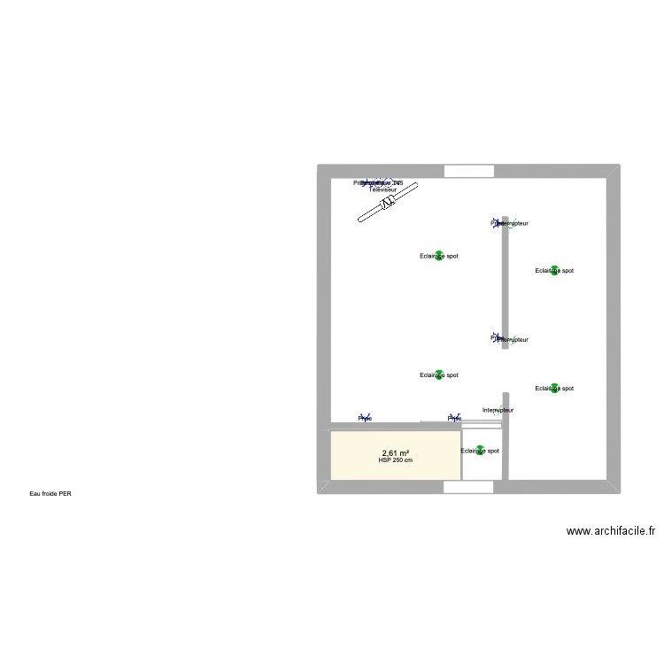 1er etage elec. Plan de 0 pièce et 0 m2