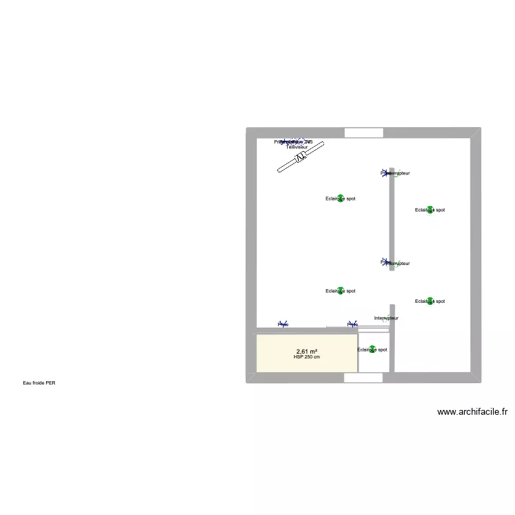1er etage elec. Plan de 
